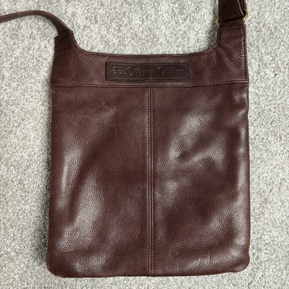 🔑 VINTAGE fossil brown leather crossbody bag - Picture 8 of 16